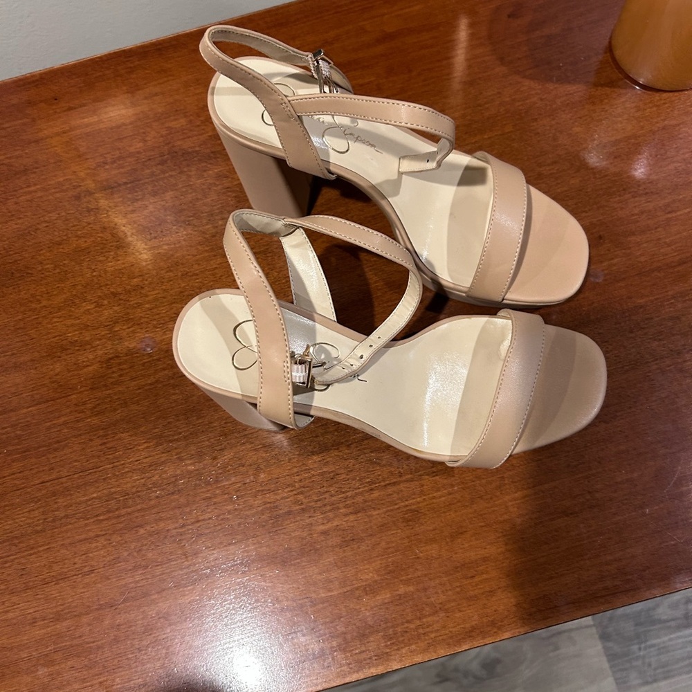 Jessica Simpson Nude Block Heels 👠